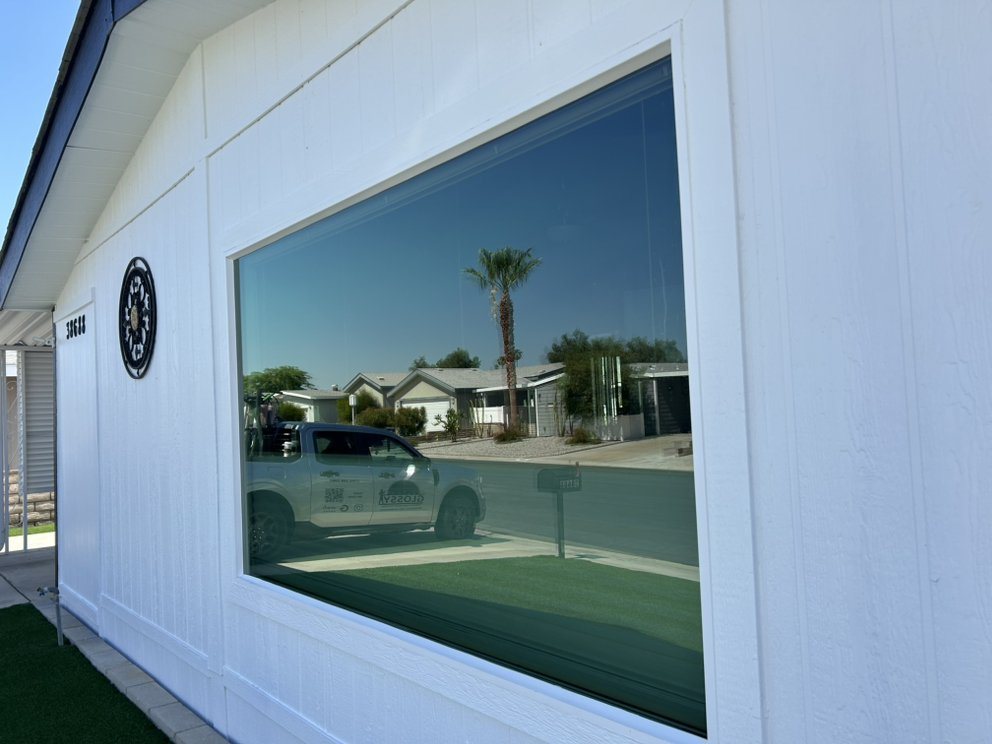 Geoshield Ultra 70 ceramic film installed on a Coachella Valley picture window